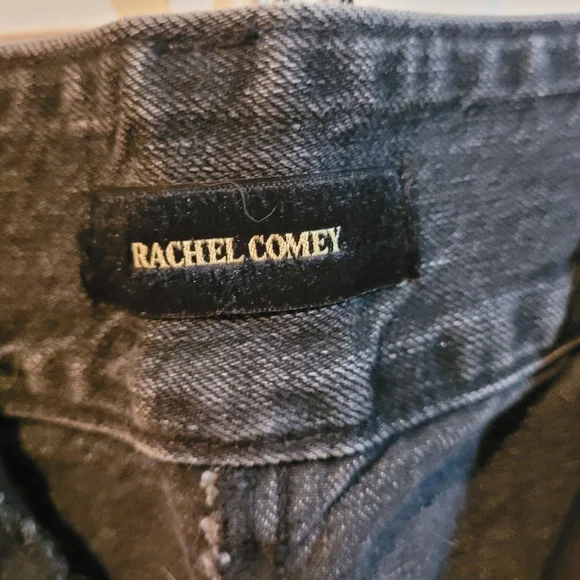 High rise, wide leg, Rachel Comey Elio denim trousers in washed black - Picture 3 of 10